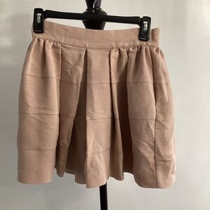 BCBGeneration Tan Pleated Mini Skirt Size 2